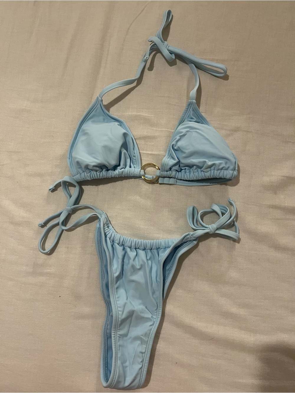 Light Blue Triangle Bikini Set